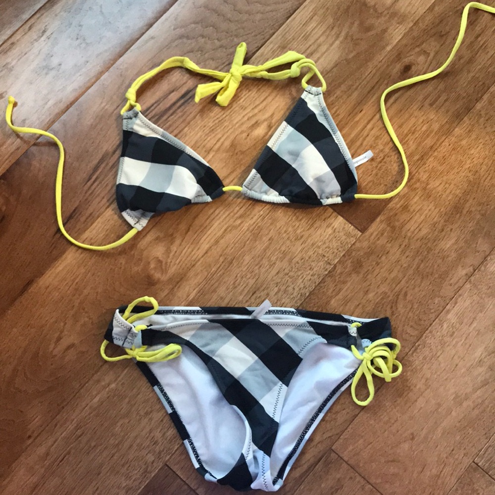 Aeropostale Black/White plaid Bikini